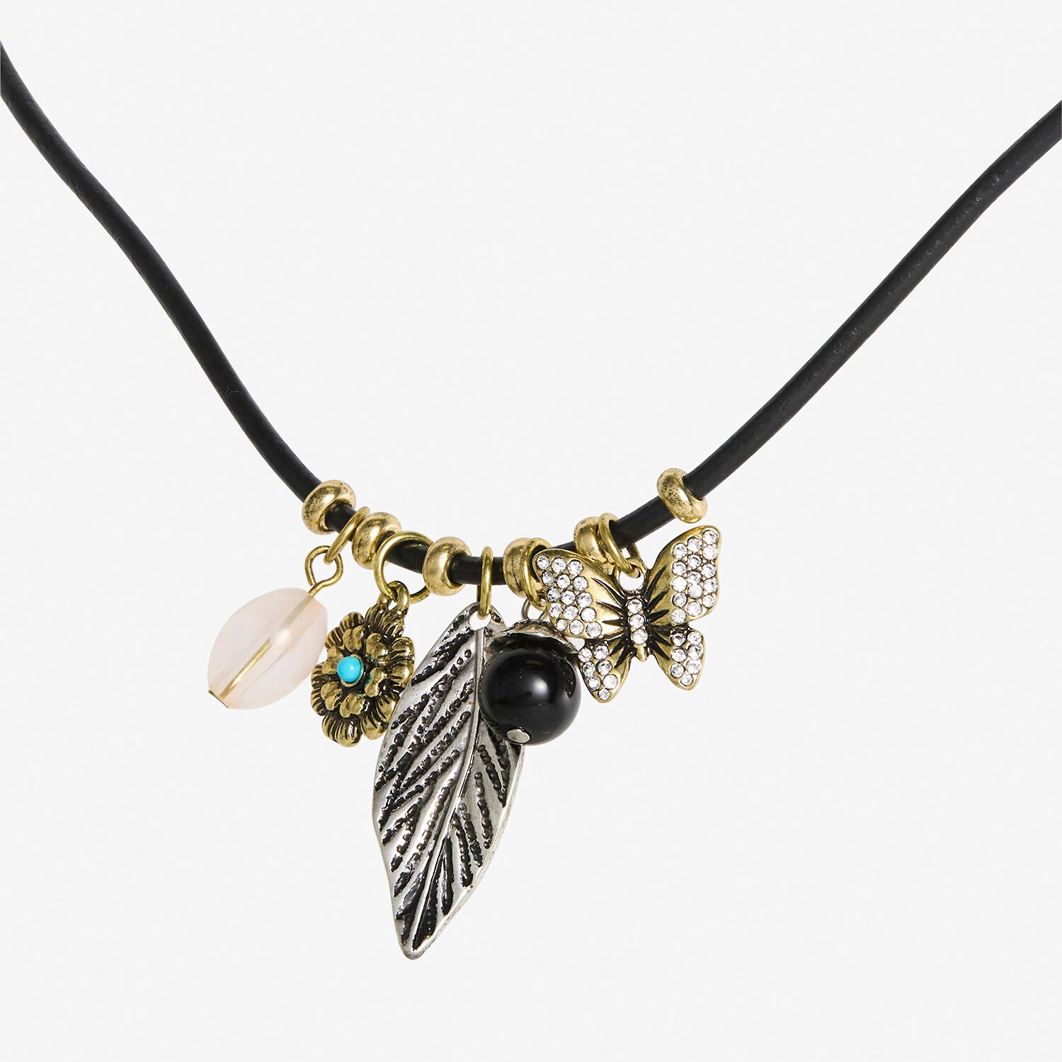 JS Jessica Simpson Womens Multi Color 18 Inch Pendant Necklace
