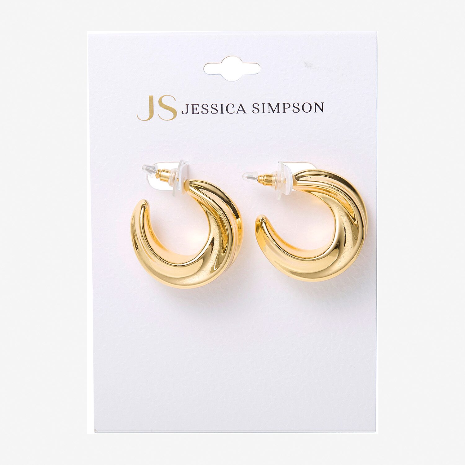 JS Jessica Simpson Womens 29.6mm Hoop Earrings