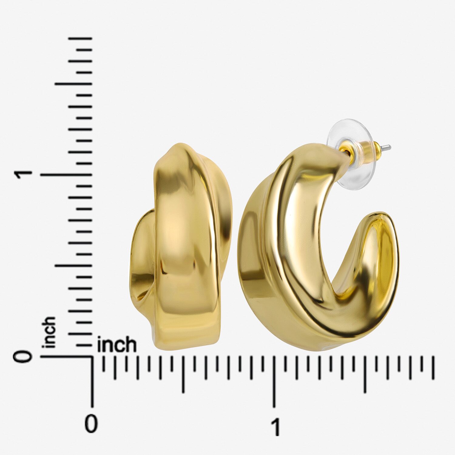 JS Jessica Simpson Womens 29.6mm Hoop Earrings