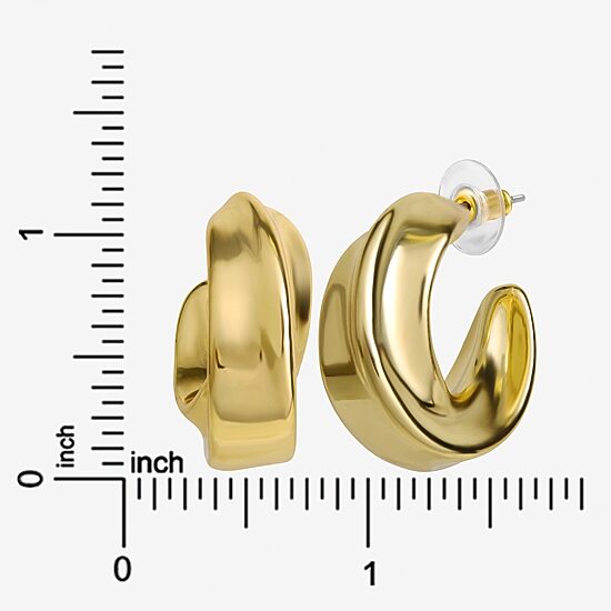 JS Jessica Simpson Womens 29.6mm Hoop Earrings