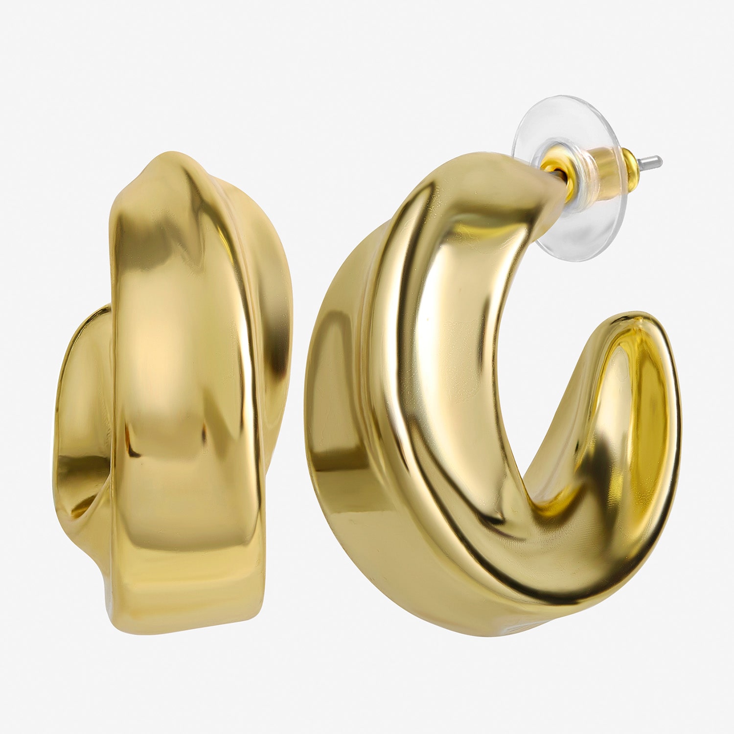 JS Jessica Simpson Womens 29.6mm Hoop Earrings