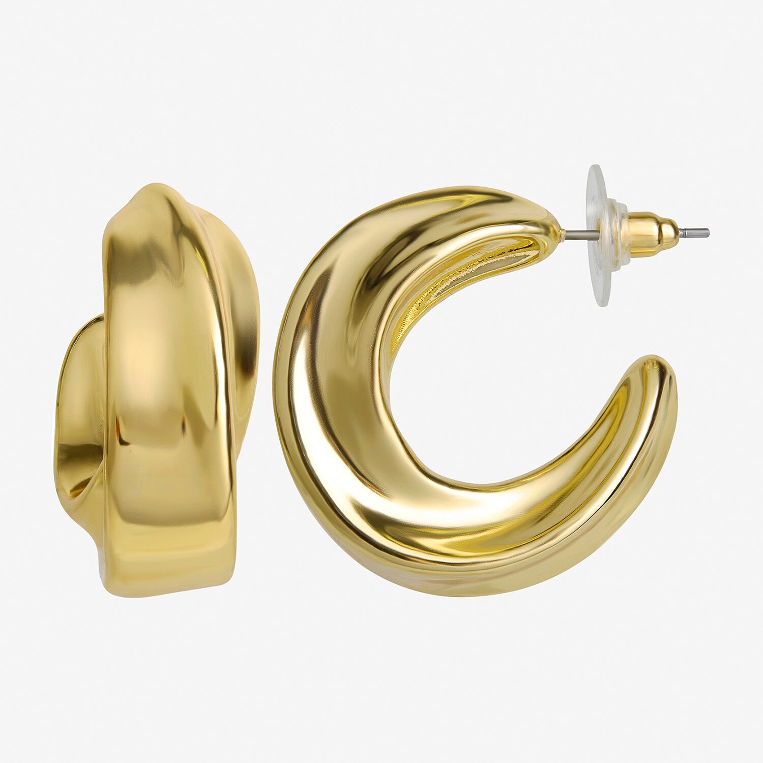 JS Jessica Simpson Womens 29.6mm Hoop Earrings