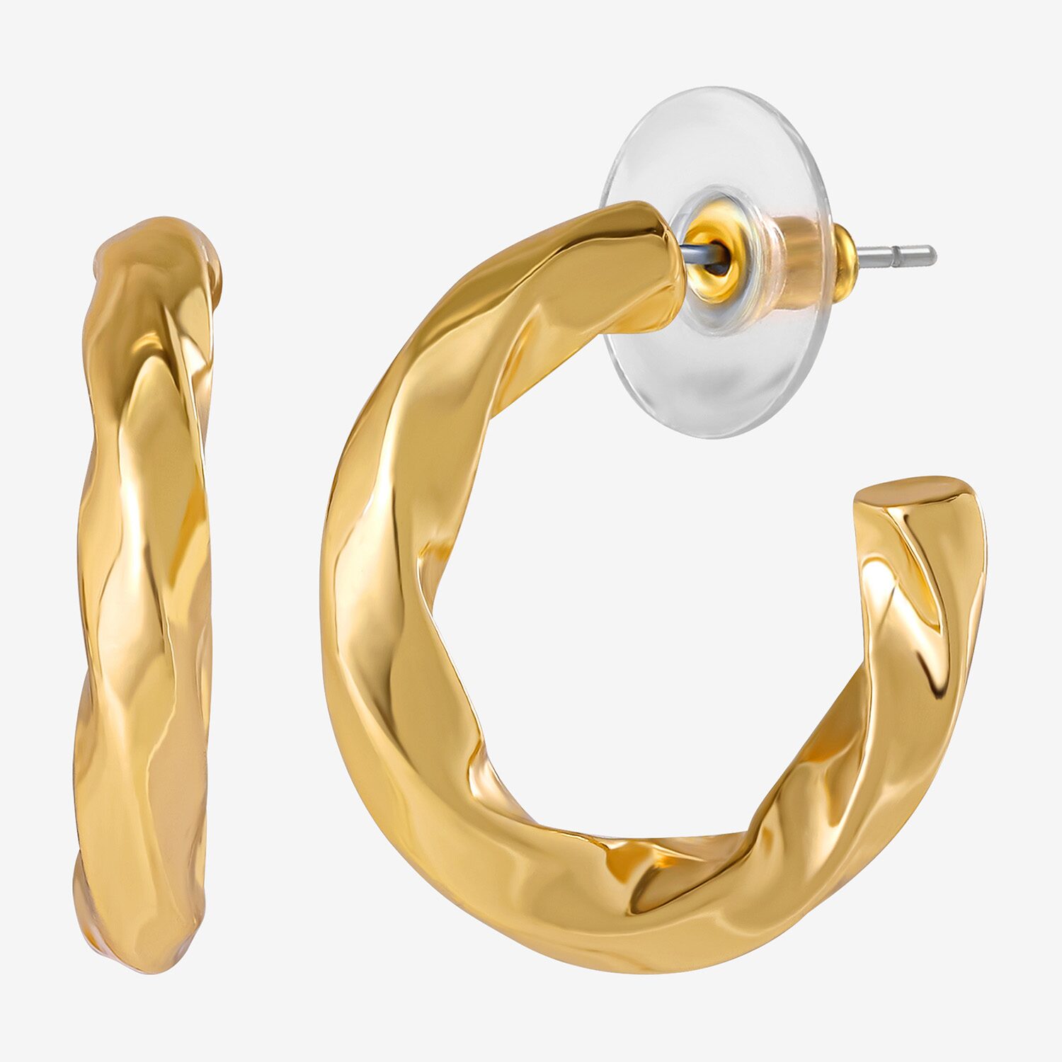 JS Jessica Simpson Gold Tone Hoop & Stud Womens Glass Bow Butterfly 5 Pair Earring Set