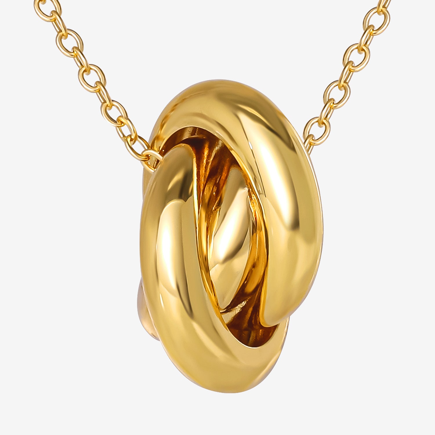 JS Jessica Simpson Gold Tone Pendant Necklace & Stud Earring Womens Knot 3-pc. Jewelry Set