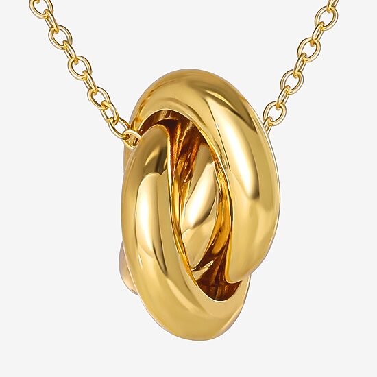 JS Jessica Simpson Gold Tone Pendant Necklace & Stud Earring Womens Knot 3-pc. Jewelry Set