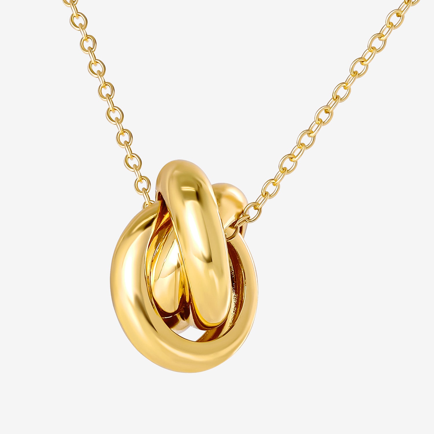 JS Jessica Simpson Gold Tone Pendant Necklace & Stud Earring Womens Knot 3-pc. Jewelry Set