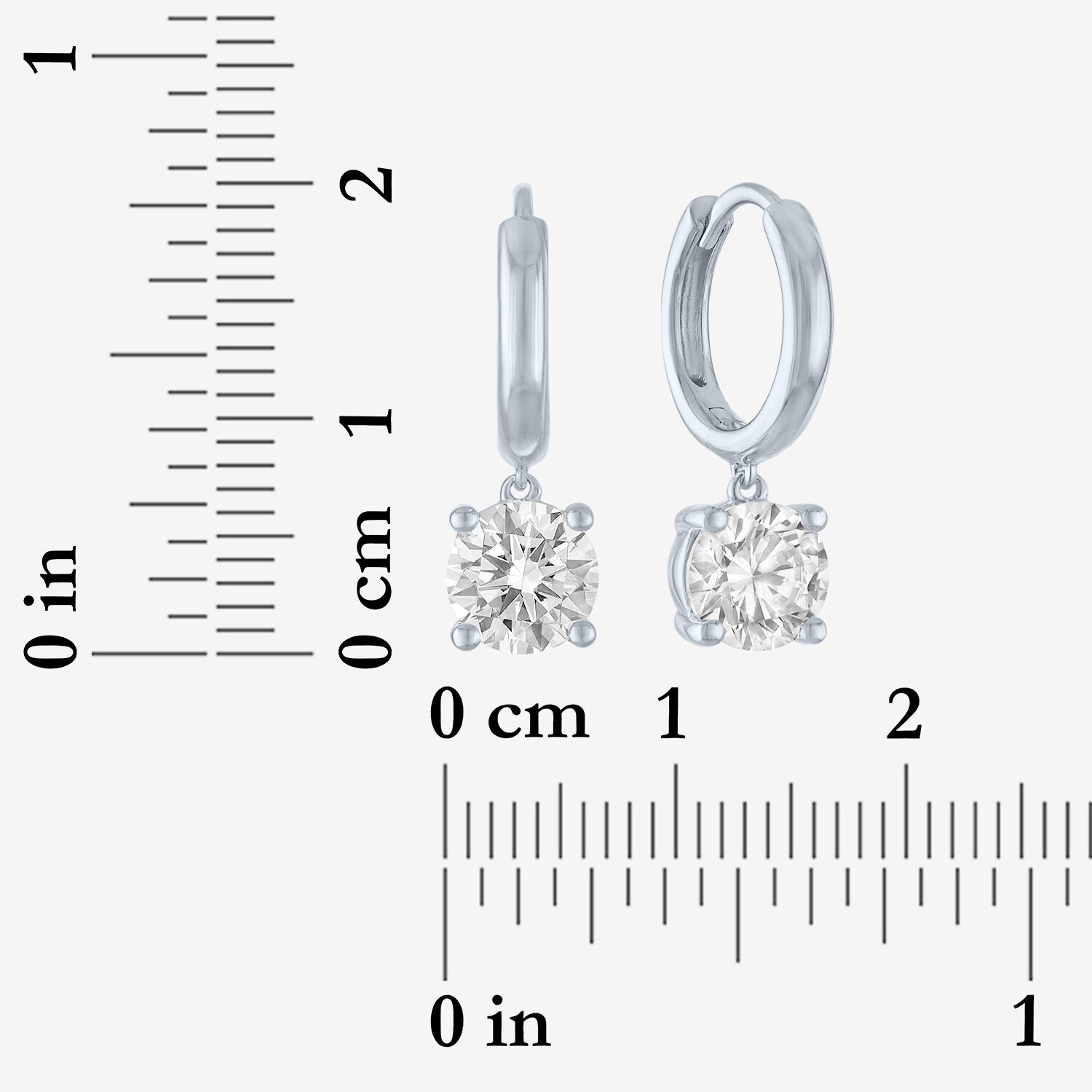 (E-F / Vs1-Vs2) Womens 2 CT. T.W. Lab Grown White Diamond 10K Gold 19.6mm Round Hoop Earrings