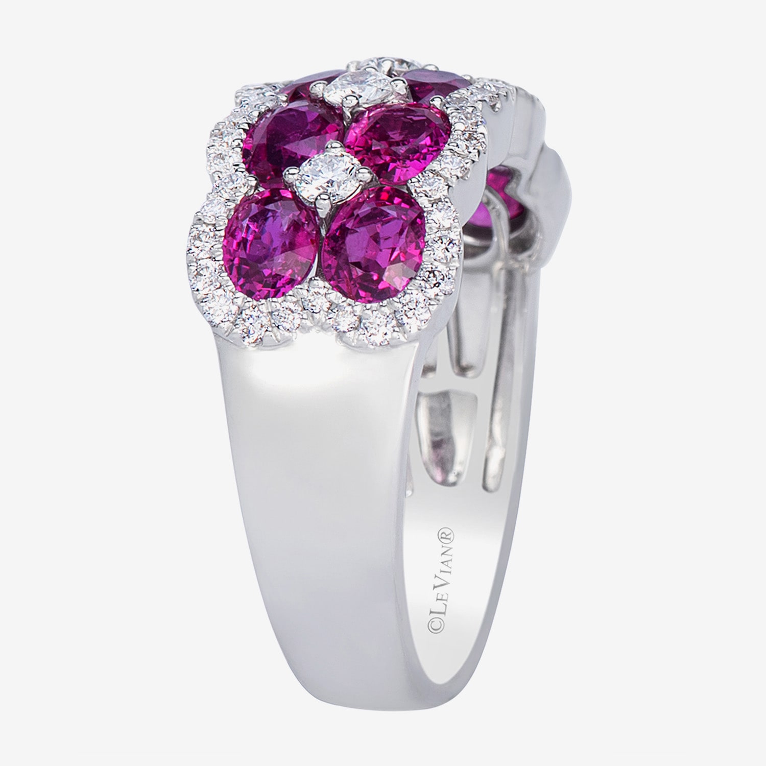Le Vian Grand Sample Sale Le Vian Grand Sample Sale Limited Quantities! Womens 21.5MM 5/8 CT. T.W. Genuine Red Ruby 14K White Gold Band