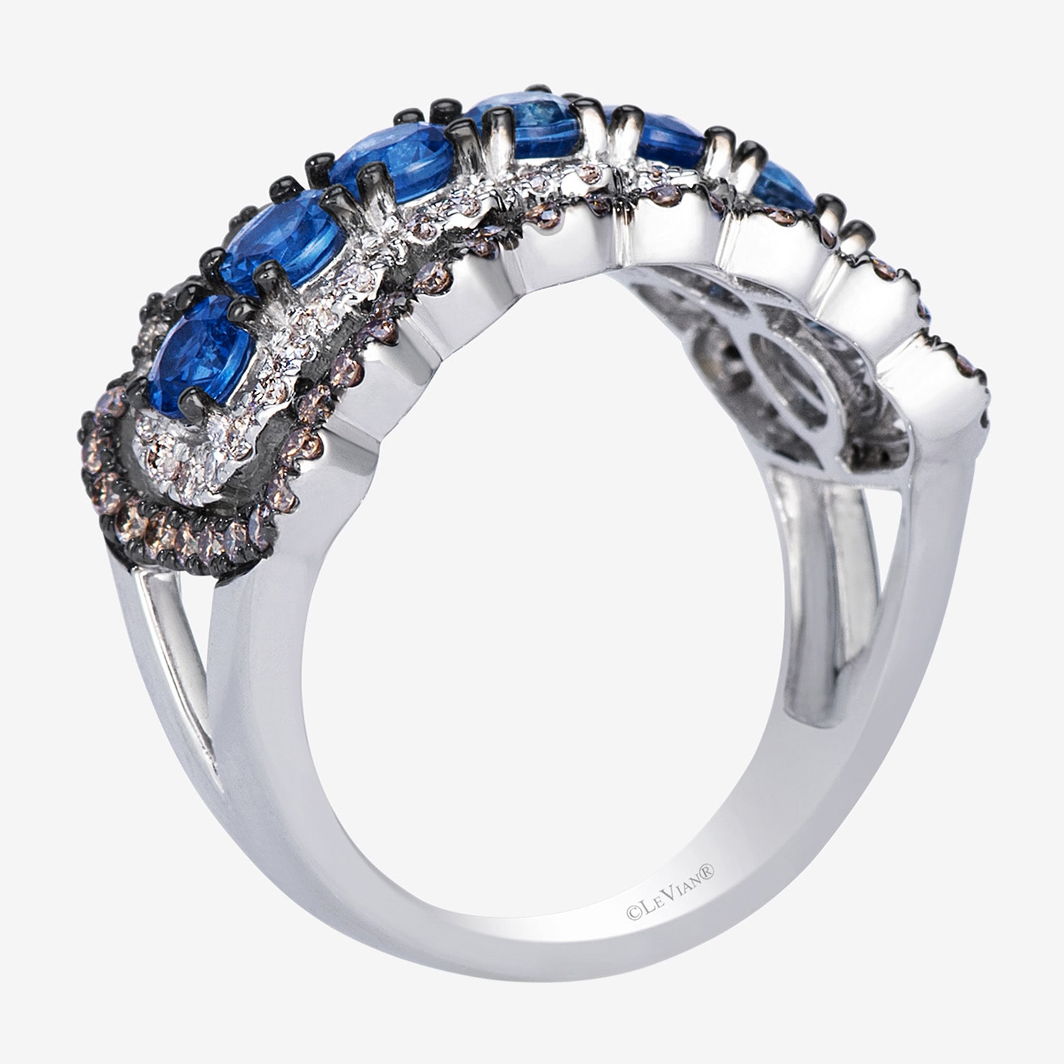 Le Vian Grand Sample Sale Le Vian Grand Sample Sale Limited Quantities! Womens 22MM 7/8 CT. T.W. Genuine Blue Sapphire 14K White Gold Band