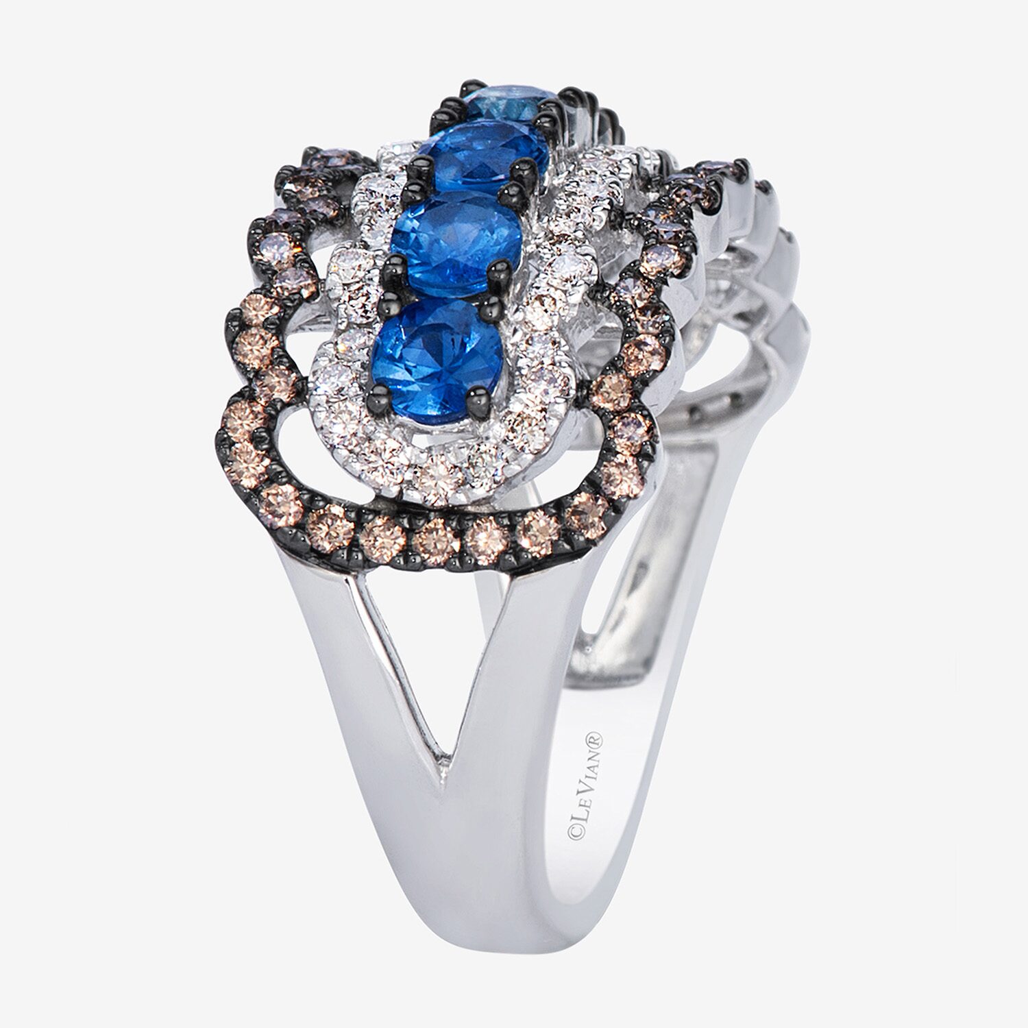 Le Vian Grand Sample Sale Le Vian Grand Sample Sale Limited Quantities! Womens 22MM 7/8 CT. T.W. Genuine Blue Sapphire 14K White Gold Band