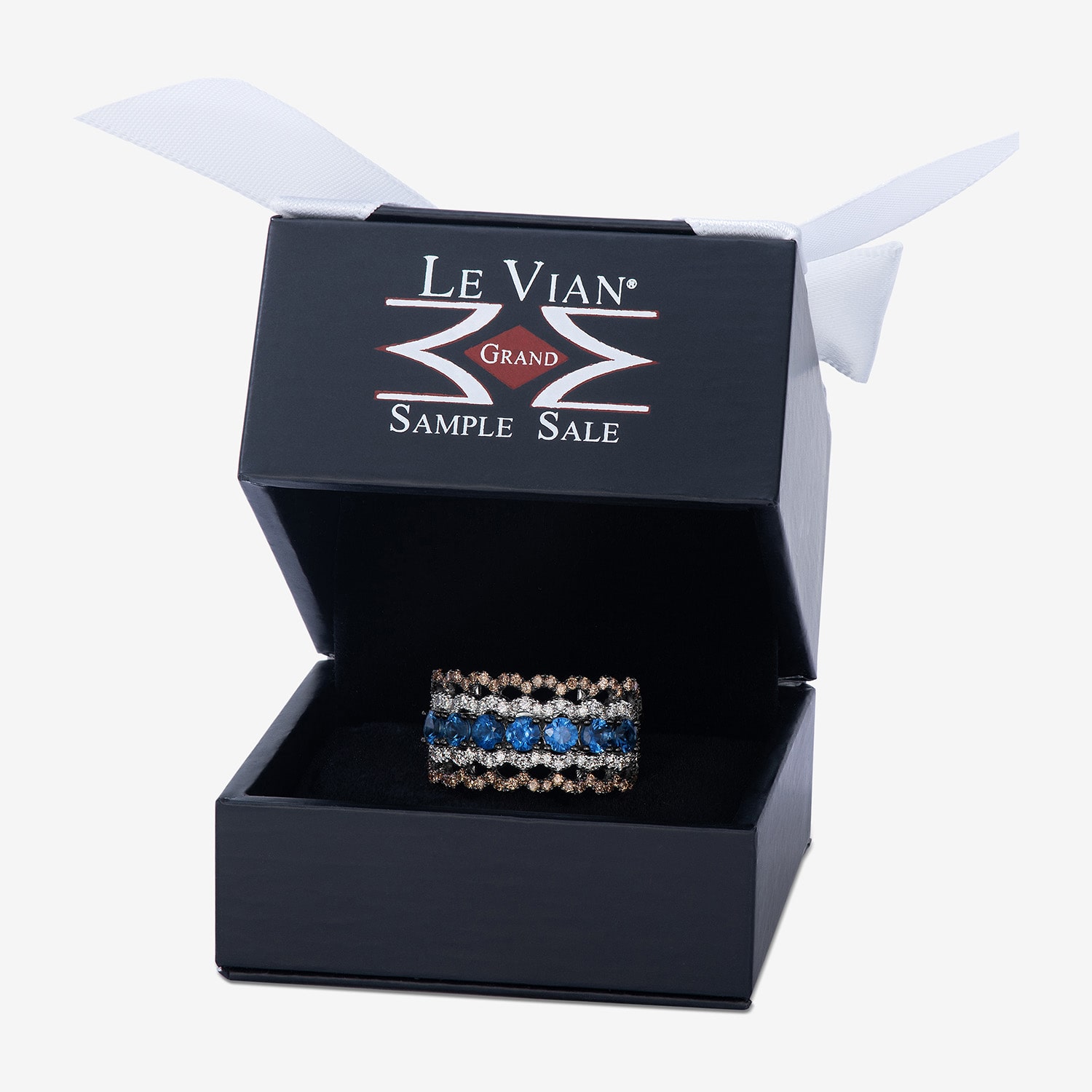 Le Vian Grand Sample Sale Le Vian Grand Sample Sale Limited Quantities! Womens 22MM 7/8 CT. T.W. Genuine Blue Sapphire 14K White Gold Band