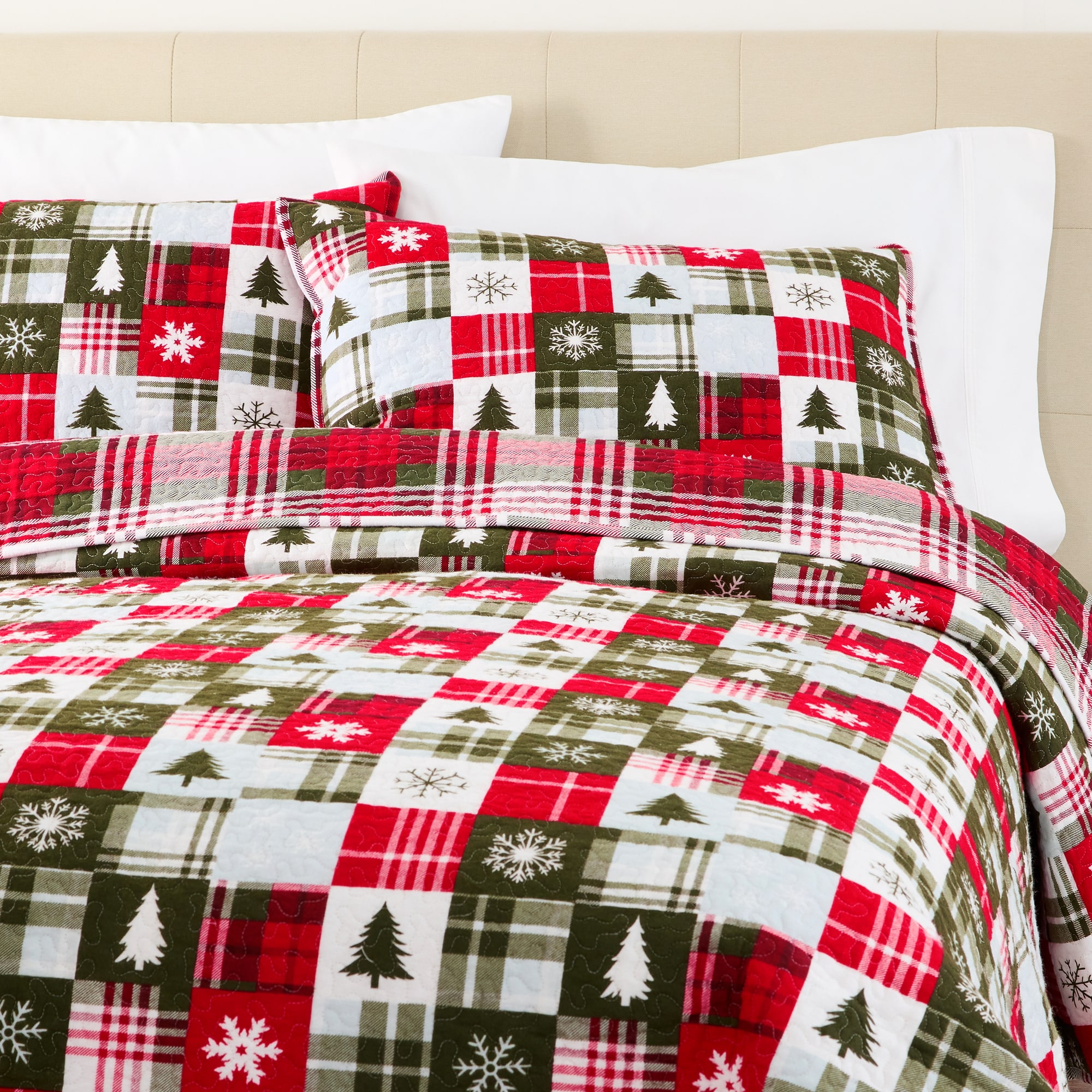 Martha Stewart Festive Patchwork 3-pc. Quilt Set