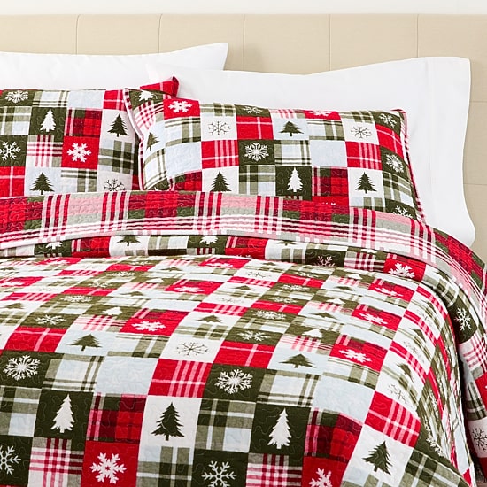 Martha Stewart Festive Patchwork 3-pc. Quilt Set