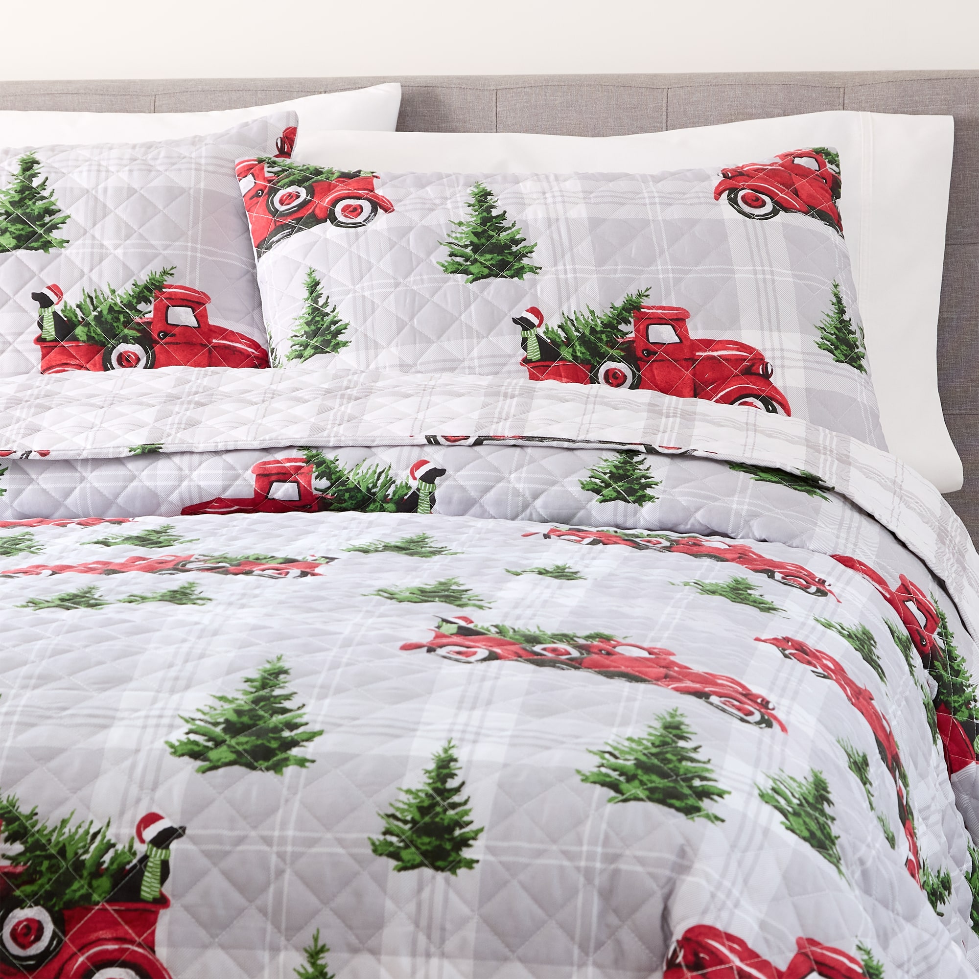 Hudson & Main Truck Plaid 3-pc. Easy Care Quilt Set