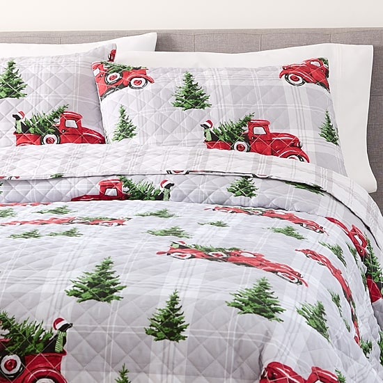 Hudson & Main Truck Plaid 3-pc. Easy Care Quilt Set