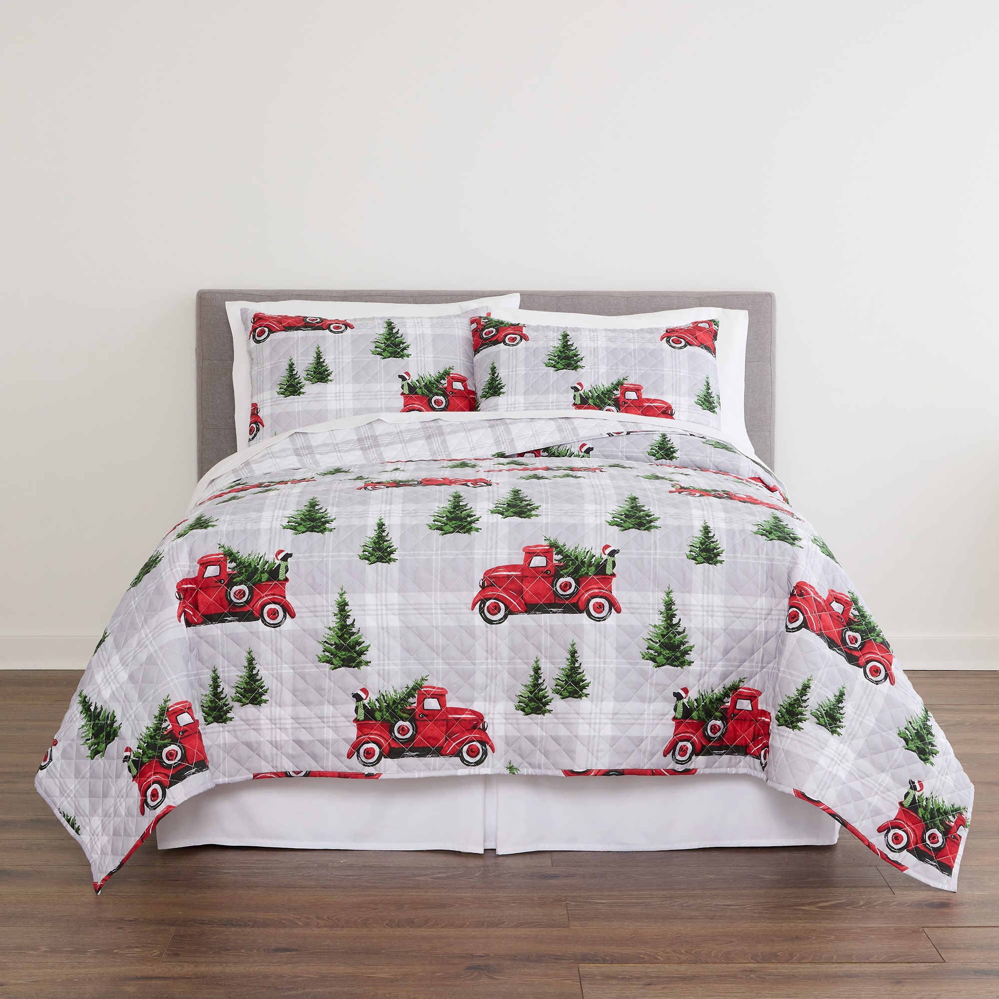 Hudson & Main Truck Plaid 3-pc. Easy Care Quilt Set