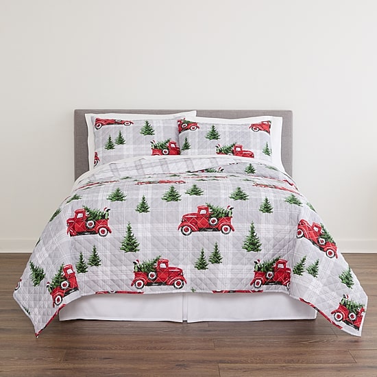 Hudson & Main Truck Plaid 3-pc. Easy Care Quilt Set