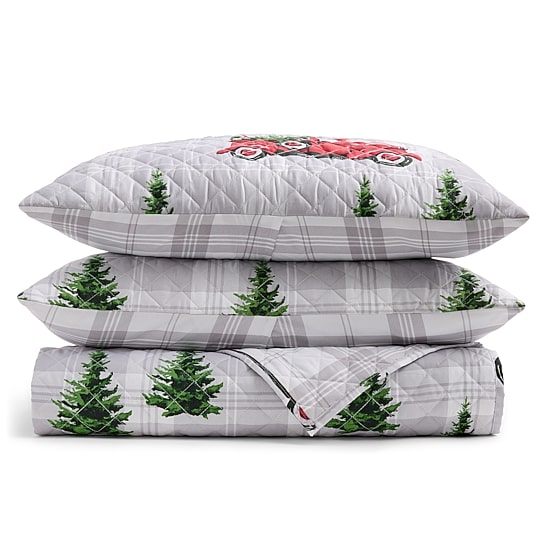 Hudson & Main Truck Plaid 3-pc. Easy Care Quilt Set