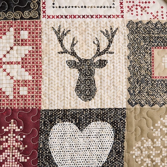Hudson & Main Christmas Patchwork 3-pc. Easy Care Quilt Set