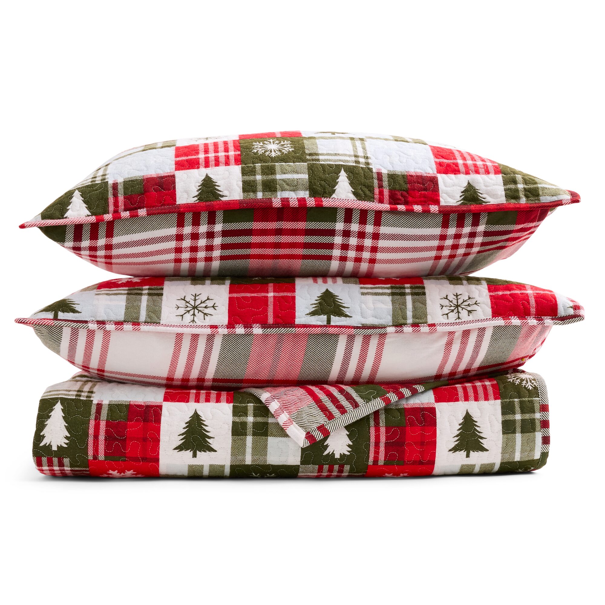 Martha Stewart Festive Patchwork 3-pc. Quilt Set