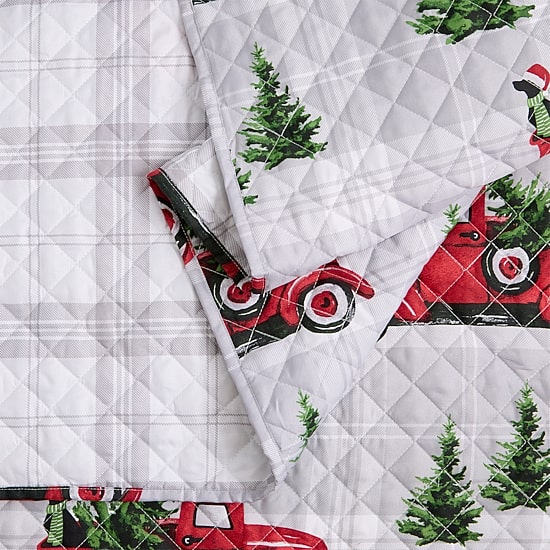 Hudson & Main Truck Plaid 3-pc. Easy Care Quilt Set