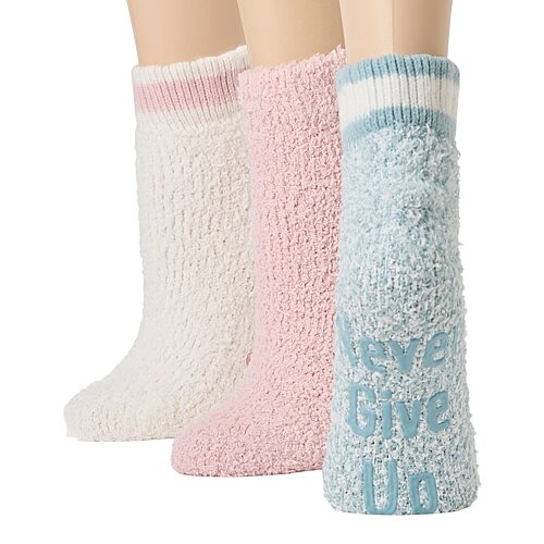 Licensed Properties Super Soft Cozy Womens Multi-pack 3 Pair Slipper Socks In Green