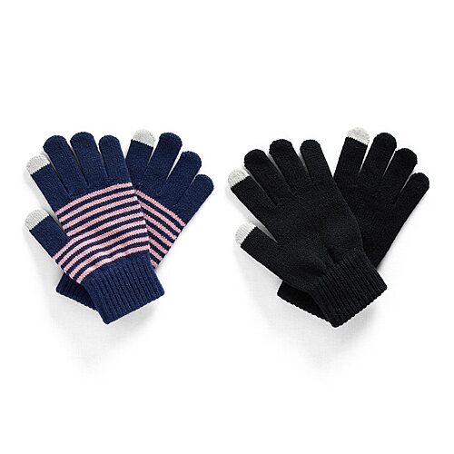 Mixit Touch Tech 2 Pair Gloves, One Size, Blue