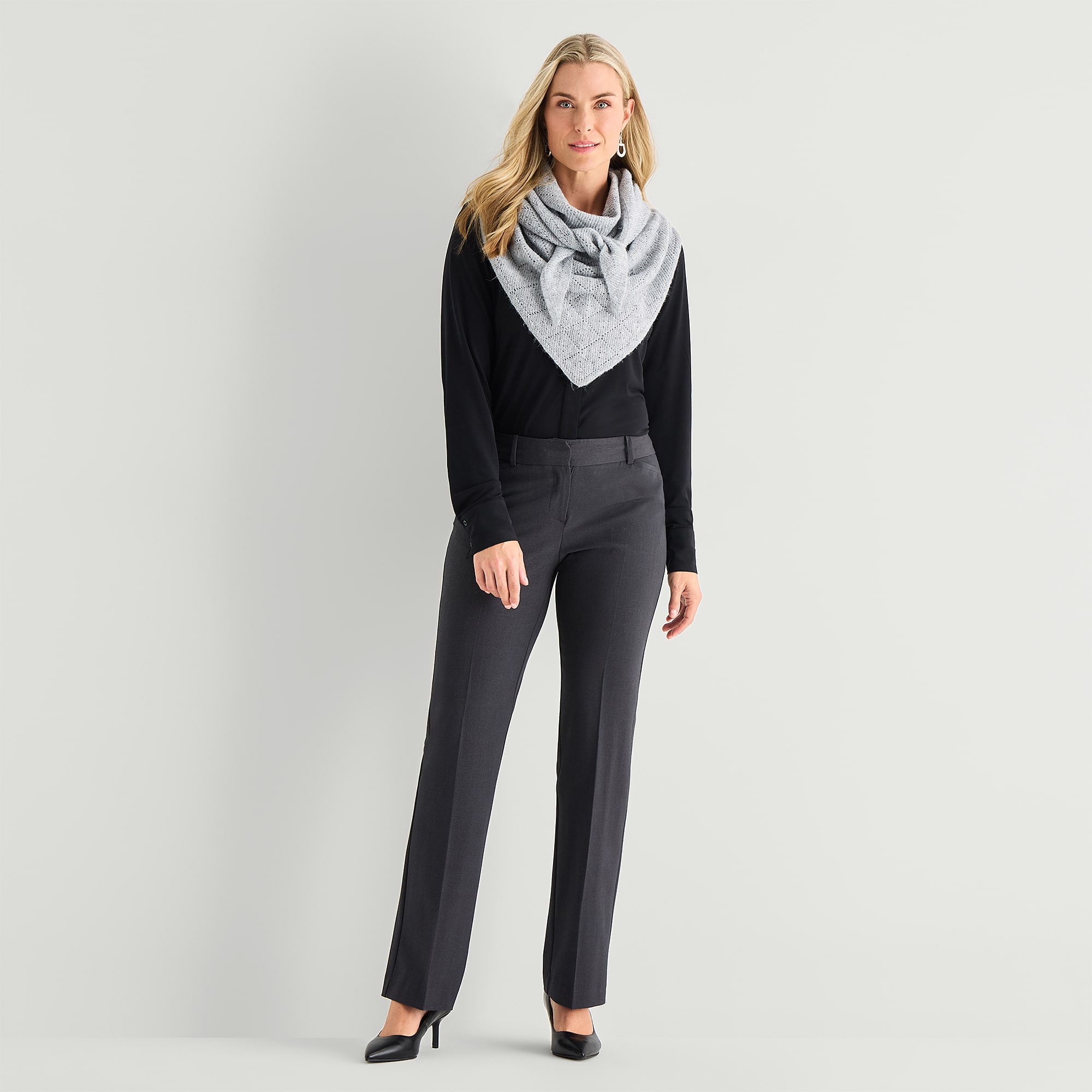 Liz Claiborne Pointelle Triangle Scarf