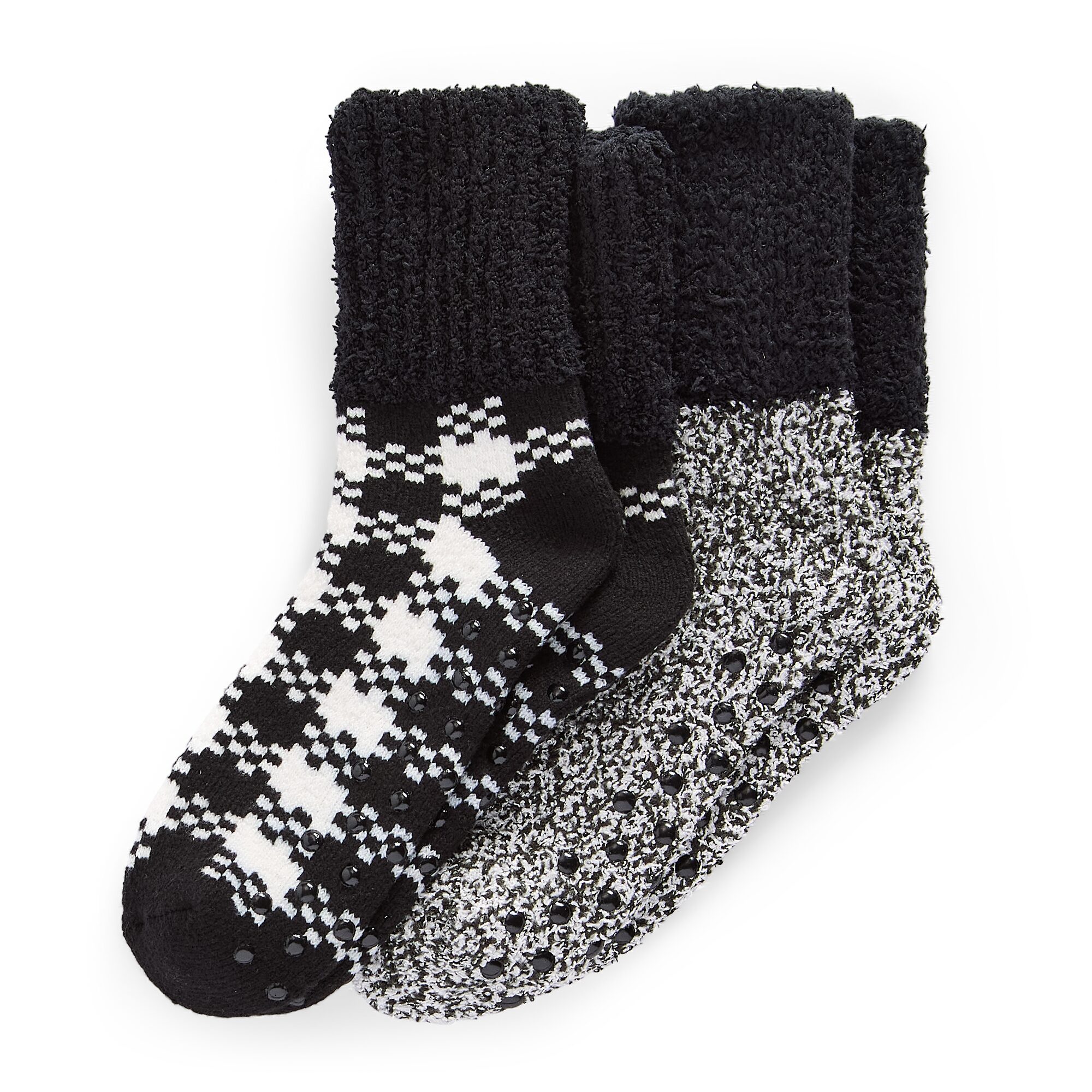 Super Soft Cozy Womens Multi-Pack 2 Pair Slipper Socks