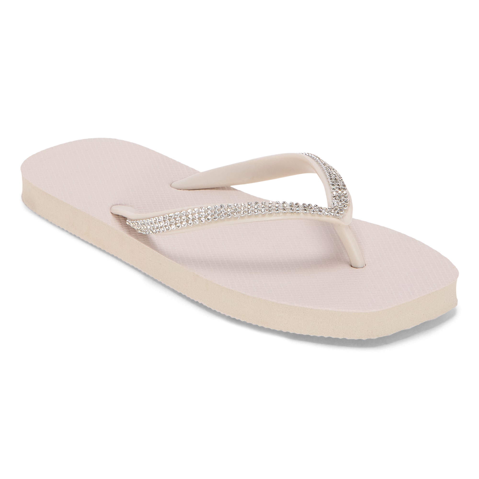 Mixit Womens Rhinestone Flip-Flops