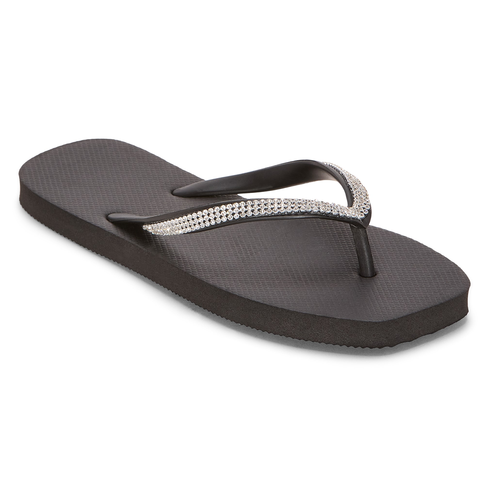 Mixit Womens Rhinestone Flip-Flops