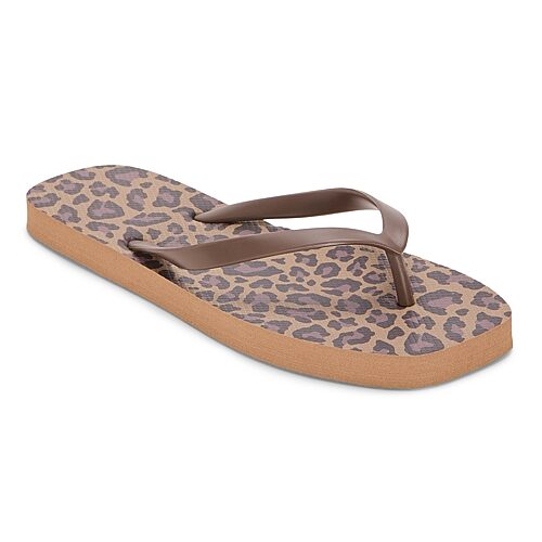 Mixit Womens Glitter Flip-flops In Brown