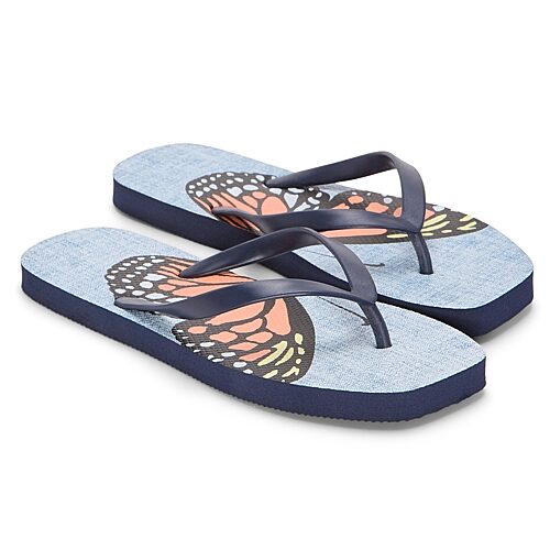 Mixit Womens Glitter Flip-flops In Blue