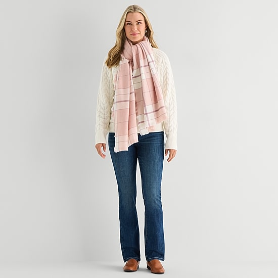 Liz Claiborne Print Cashmere Like Wrap Scarf