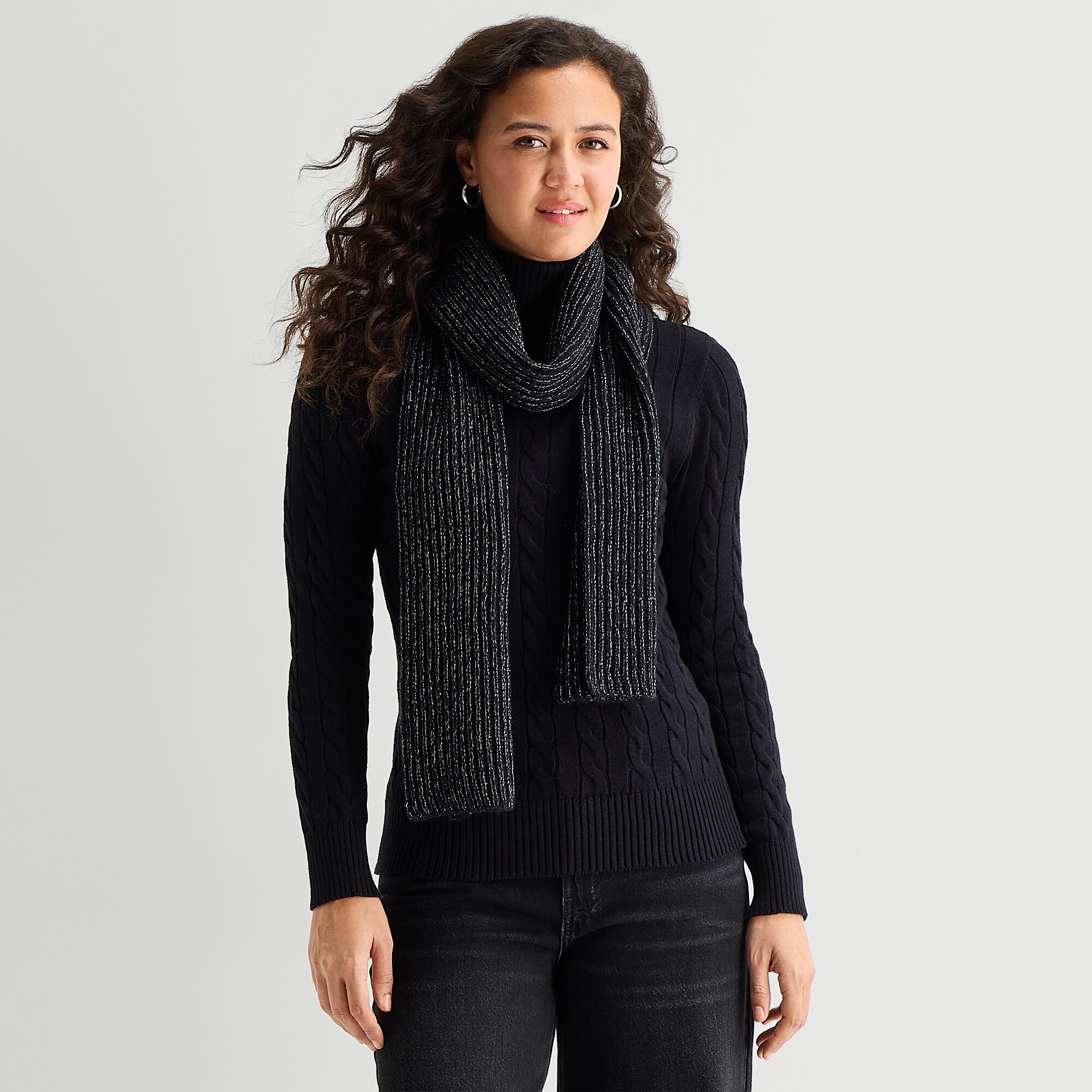 Mixit Leopard Jaquard Oblong Scarf