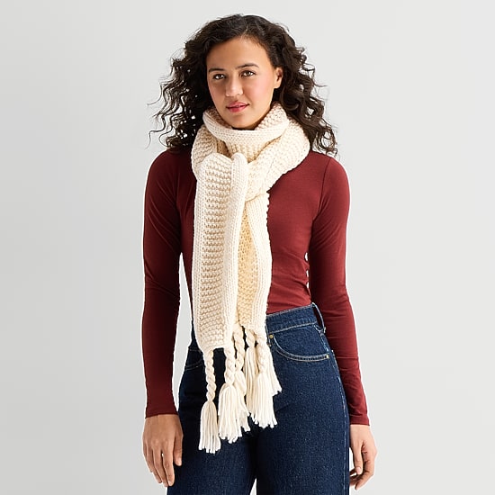 A.N.A Ribbed Scarf Oblong Scarf