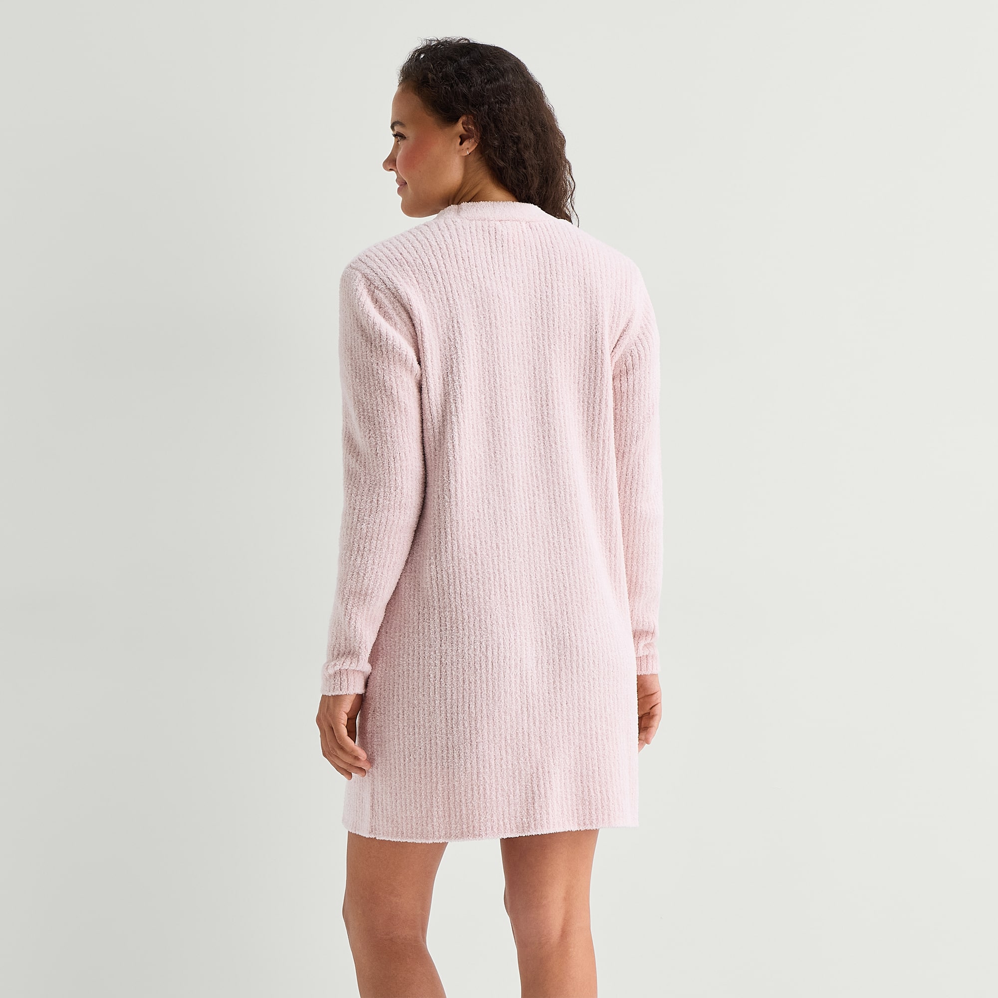 Ambrielle Womens Mid Length Long Sleeve Robe