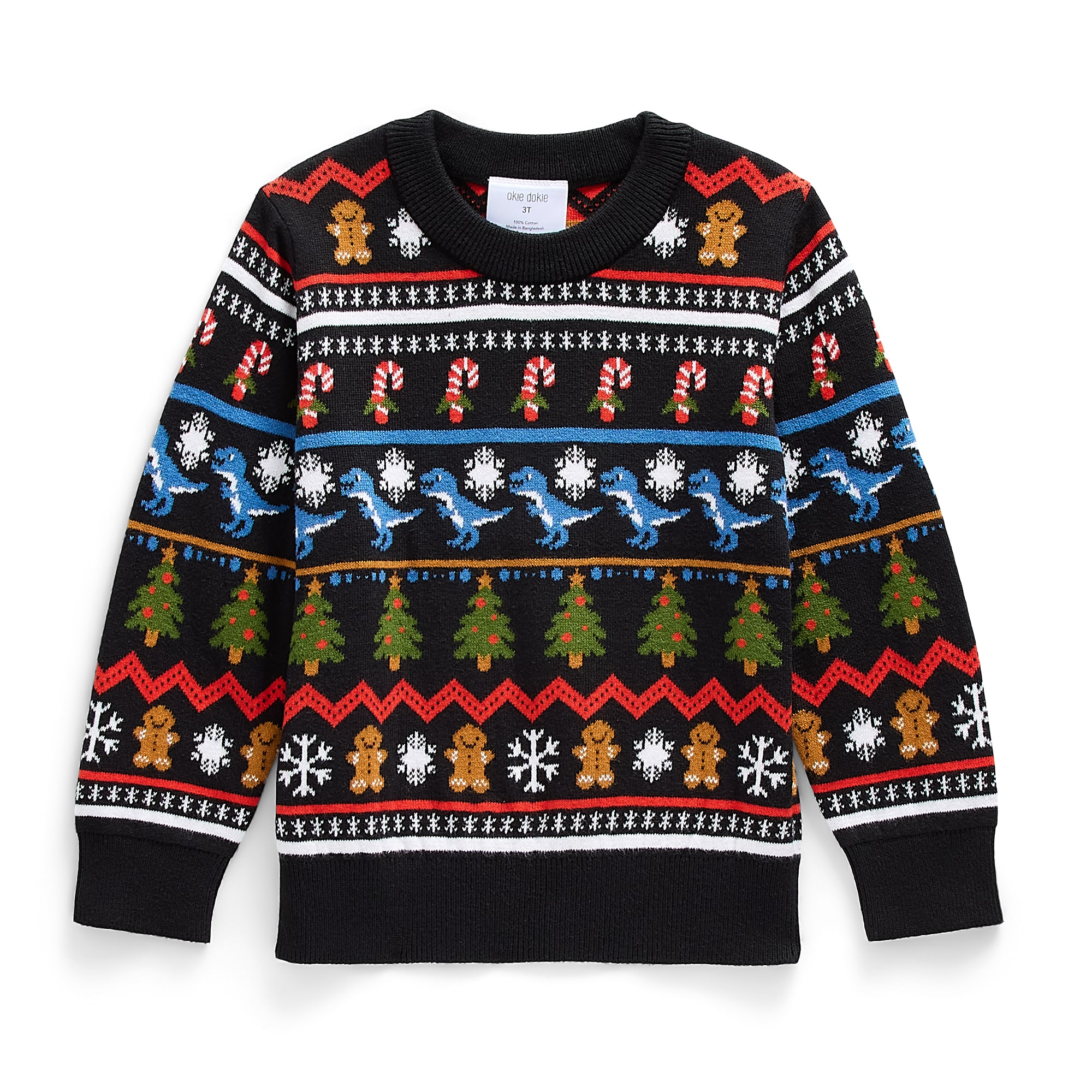 Okie Dokie Toddler & Little Boys Round Neck Long Sleeve Pullover Sweater