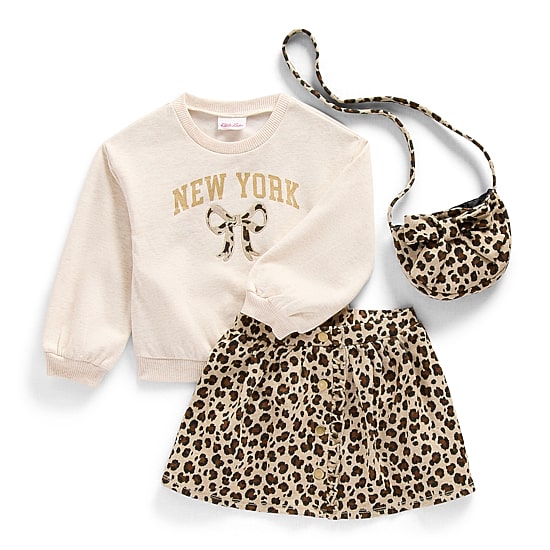 Little Lass Toddler Girls Fleece 3-pc. Skirt Set