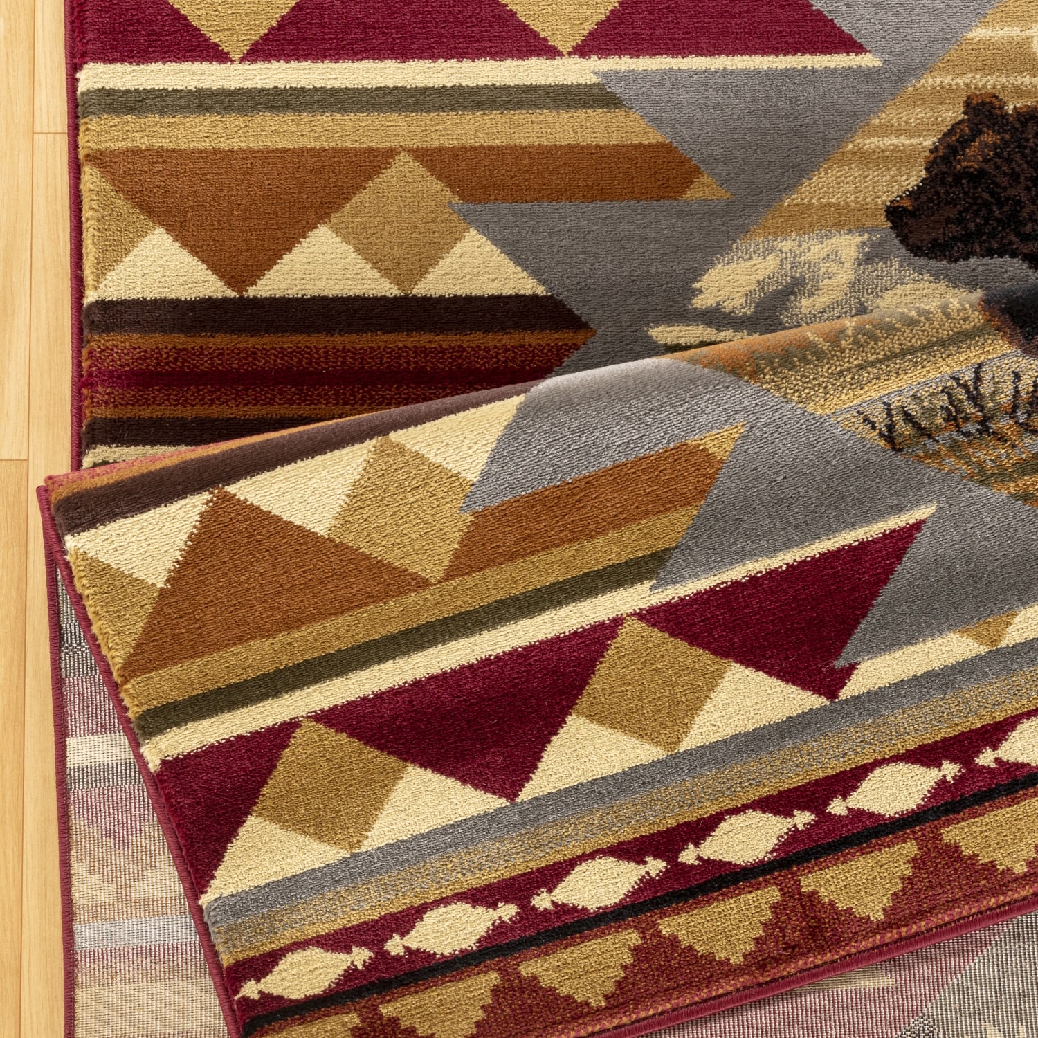 DANTE HOME DECOR Woodlands Southwestern Bear Print Indoor Rectangular Accent Rug