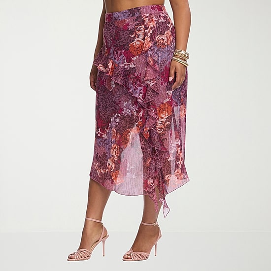 JS Jessica Simpson Womens Plus High Rise Maxi Skirt