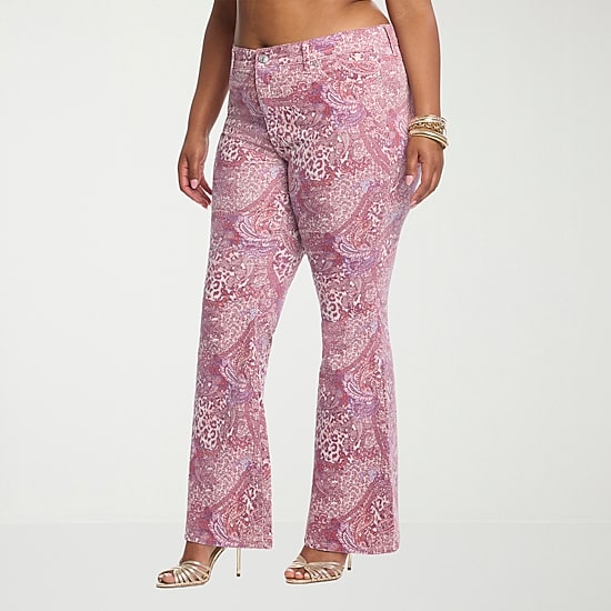 JS Jessica Simpson Womens Plus High Rise Flare Corduroy Pant