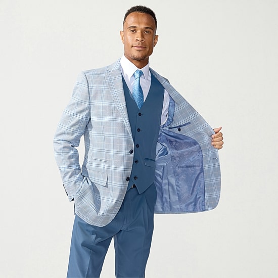 Steve Harvey Mens Plus Stretch Fabric Regular Fit Flat Front Suit Pant