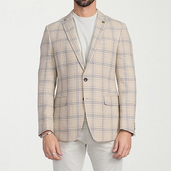 CRICKETEER™ Mens Plaid Stretch Fabric Regular Fit Sport Coat