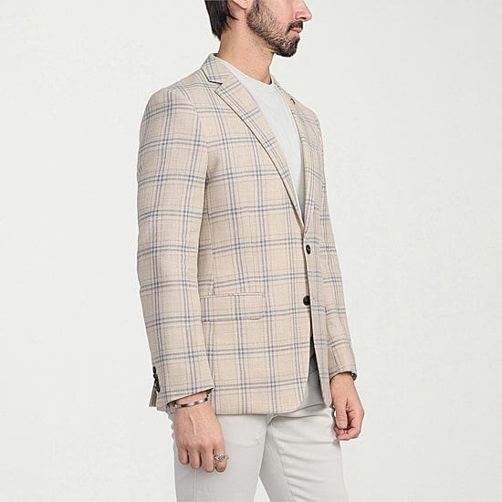 CRICKETEER™ Mens Plaid Stretch Fabric Regular Fit Sport Coat