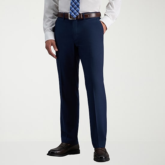 Haggar Premium Comfort Mens Straight Fit Dress Flat Front Pant