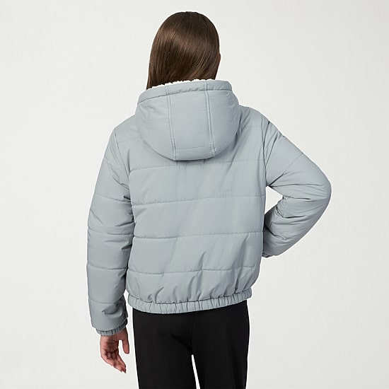Free Country Big Kid Girls Hooded Reversible Midweight Quilted Jacket