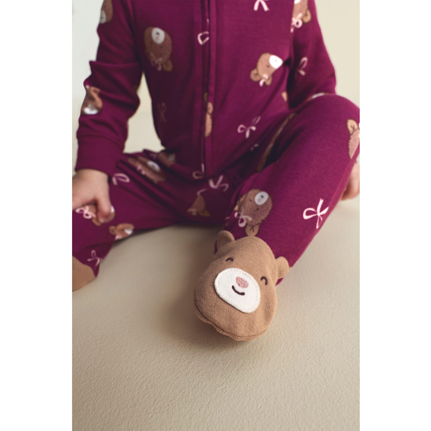 Carter's Bow Bear Baby Girls Animal Sleep and Play