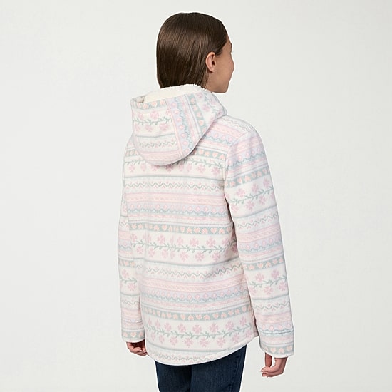 Free Country Big Kid Girls Hooded Fleece Lined Lightweight Jacket