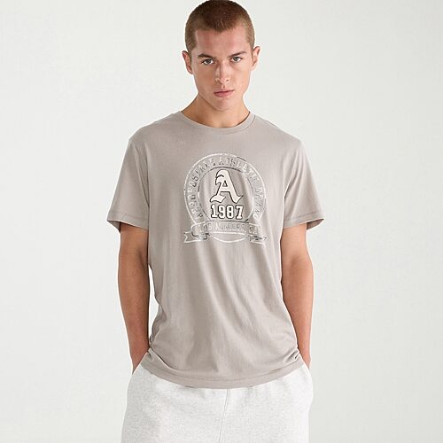 Aéropostale Mens Crew Neck Short Sleeve Regular Fit Graphic T-shirt In White